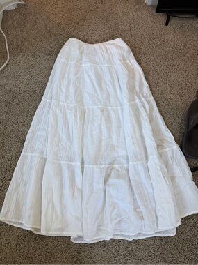 Universal Thread White Tiered Maxi Skirt